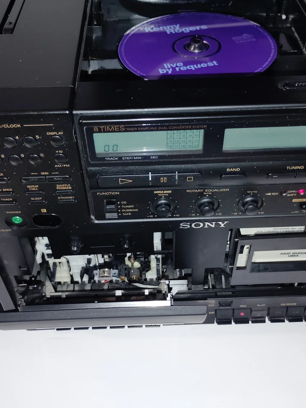 Sony Black Stereo System with Dual Speakers and CD/Cassette